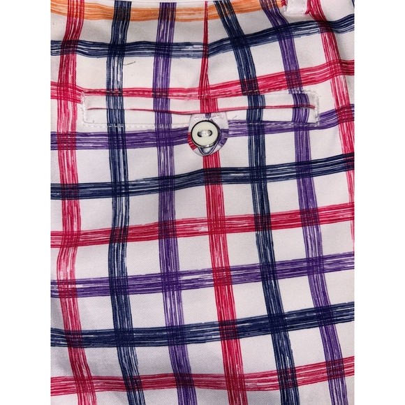 Lady Hagen Windowpane 10 inch Golf Shorts Sunset, Pink, Purple, Blue Size 0 EUC - Picture 5 of 7